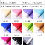 Korean Frosted Butterfly‑Print Floral Wrapping Paper