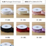 2.5cm Embossed Floral Ribbon, 10 Yards