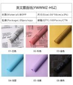 English Text Matte Wrapping Paper